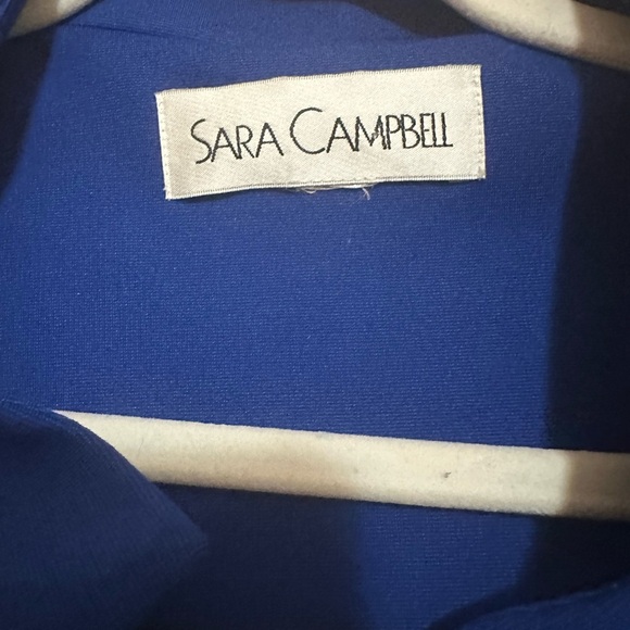 Sara Campbell Royal Blue Button Up Knit Blazer Size Medium Nautical Mid-length - Picture 7 of 10